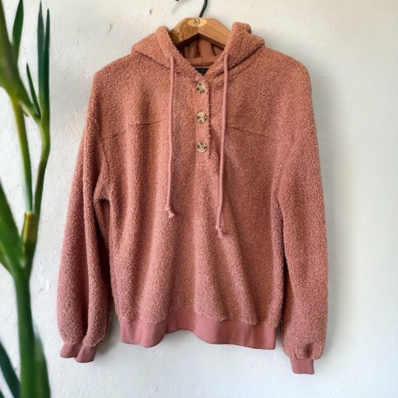 CURRENT AIR CALLAN SHERPA HOODIE BY ANTHROPOLOGIE SIZE SMALL - Picture 3 of 7